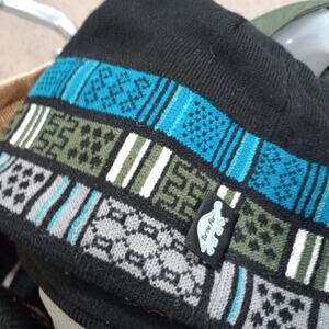 Turtle Fur Striped Wool Winter Beanie Hat